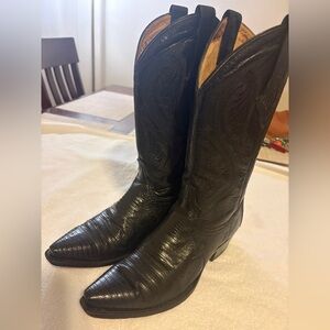 Black Leather Men's Boots